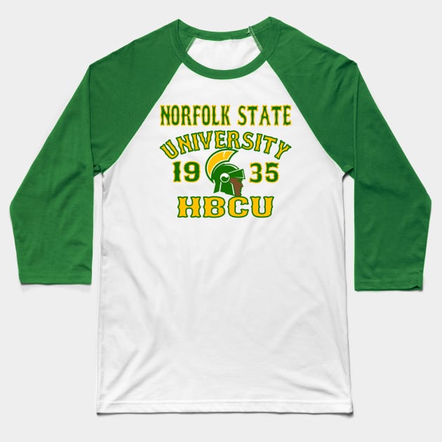 Norfolk State 1935 University Apparel Baseball T-Shirt by HBCU Classic Apparel Co